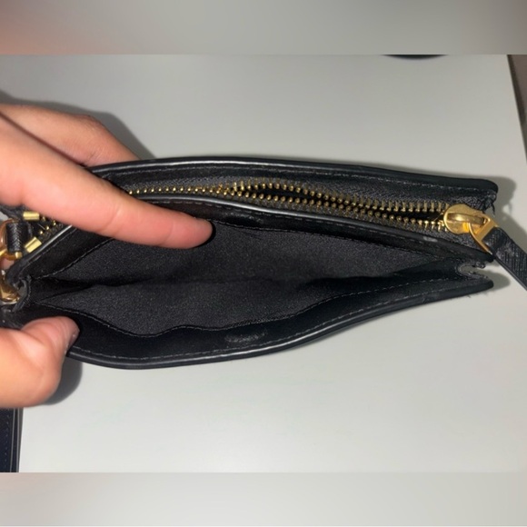 Tory Burch Black Wristlet with Gold Accent - Picture 3 of 8